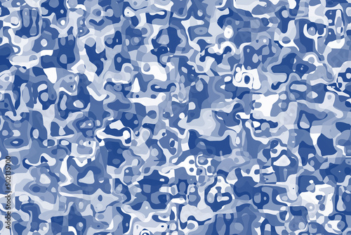 Photography Mysterious blue and white painted abstract background seemless of wild beasts overlapping uncountable