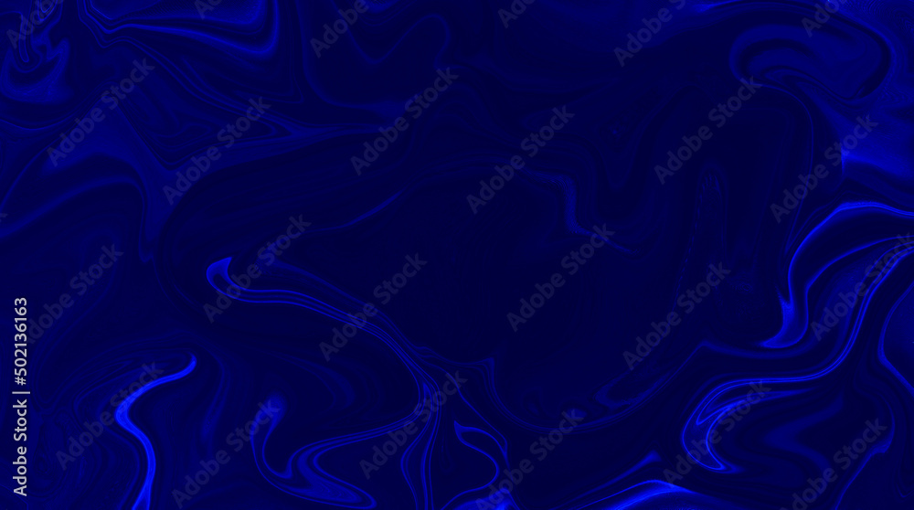 Obraz premium deep blue and black background of curved shapes looks like a slice of semiprecious stone. abstract marble background by illustration effect. deep water concept background.