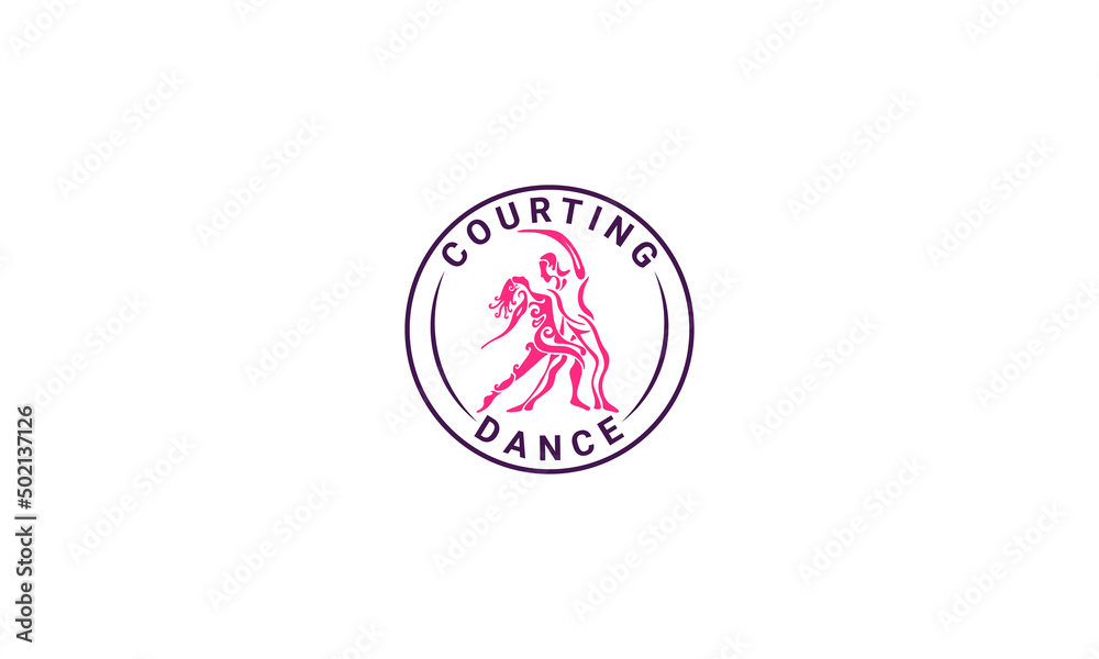 Dance logo design vector templet, 
