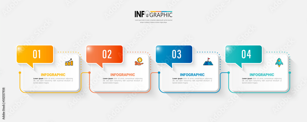 Infographic elements design template, business concept with 4 steps or options, can be used for workflow layout, diagram, annual report, web design.Creative banner, label vector. Infographic elements design template, business concept with 4 steps or options, can be used for workflow layout, diagram, annual report, web design.Creative banner, label vector.