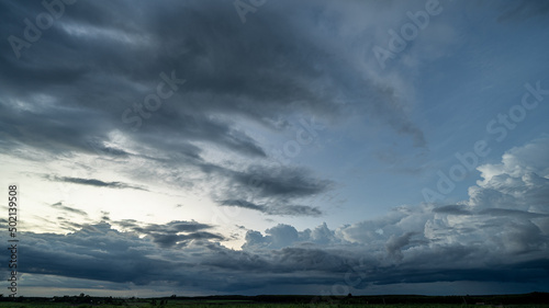 Storm clouds before a thunder-storm.Dramatic Clouds ominous.