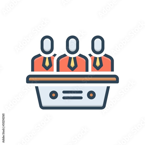 Color illustration icon for councils