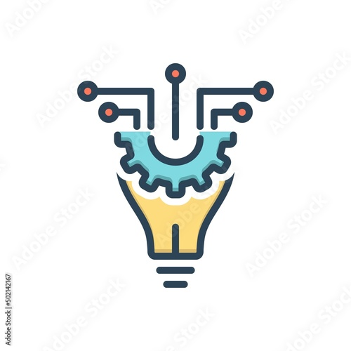 Color illustration icon for emerging