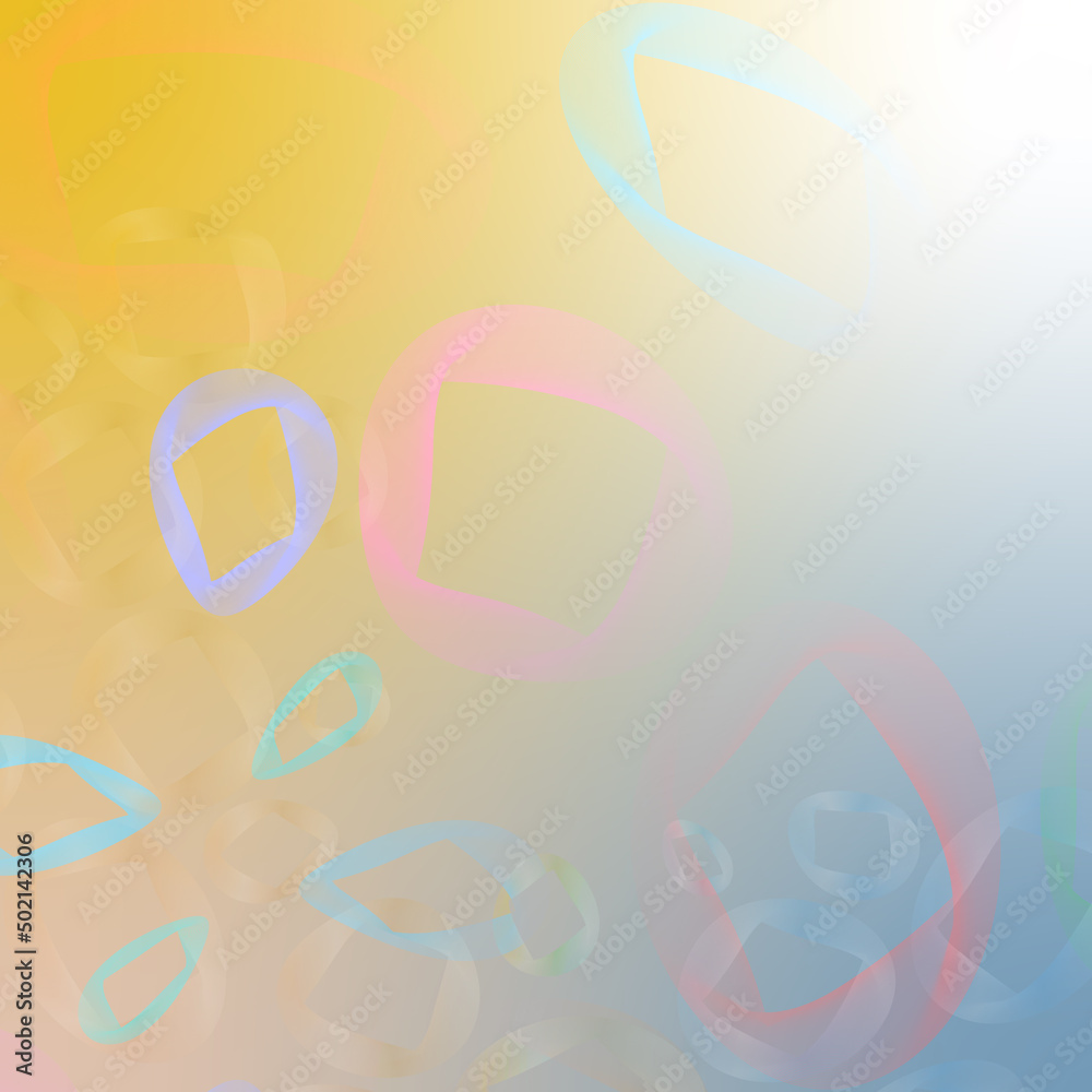 Colored twisted shapes made of thin lines.3d Colored twisted shapes made of thin lines.3d