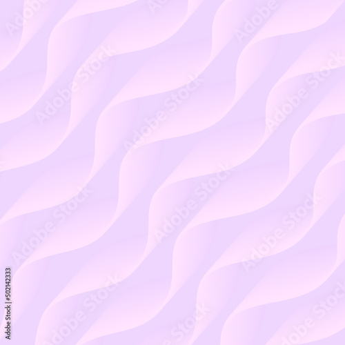 Pink-lilac waves create a feeling of calm and joy. 3d.