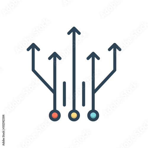 Color illustration icon for parallel