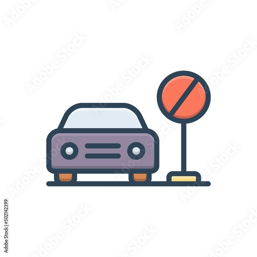 Color illustration icon for violations