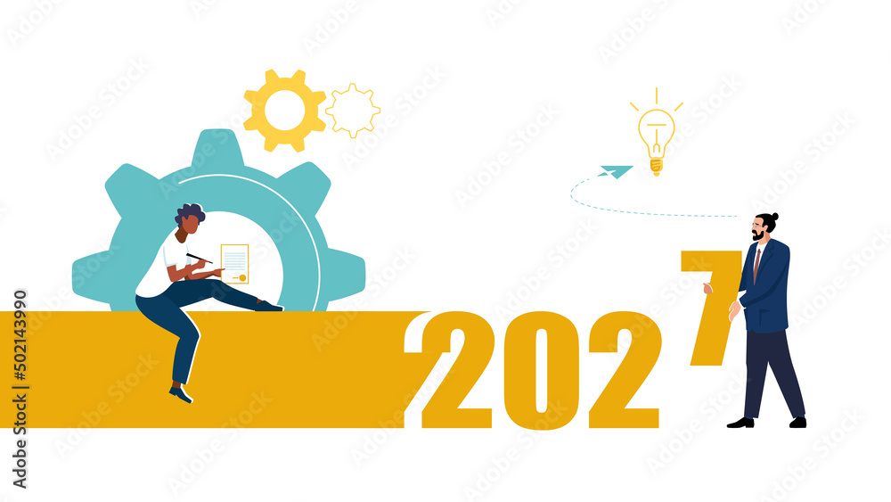 People Are Planning Business Content For The 2027 New Year Businessman