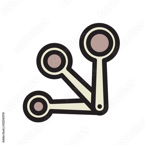 Measuring Spoons , Coffee filled outline icon