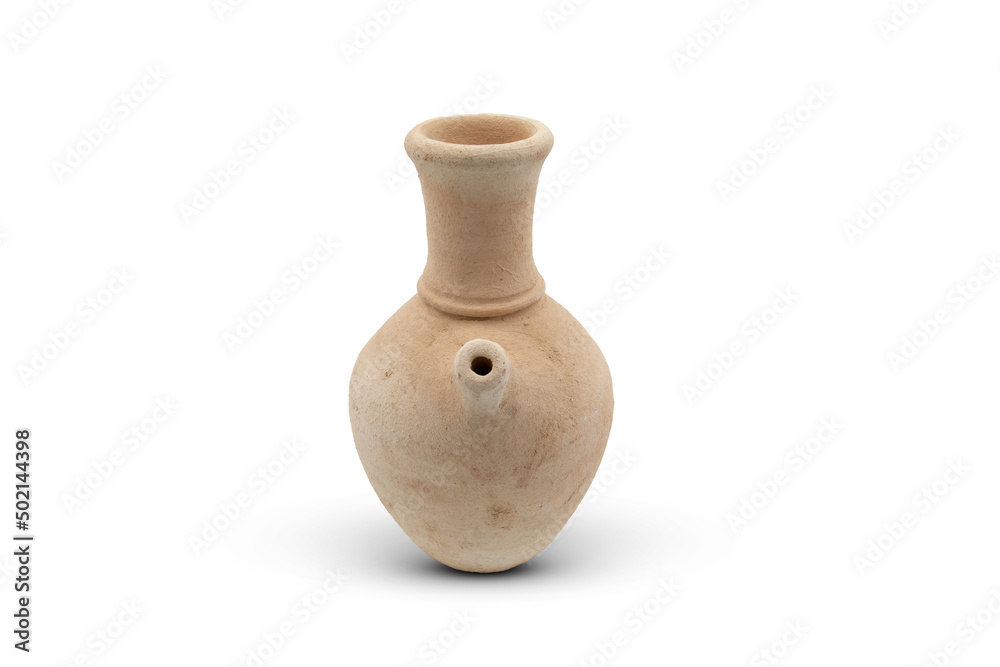 pottery jug isolated on white background pottery jug isolated on white background