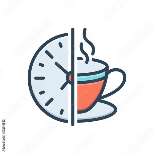 Color illustration icon for breaks