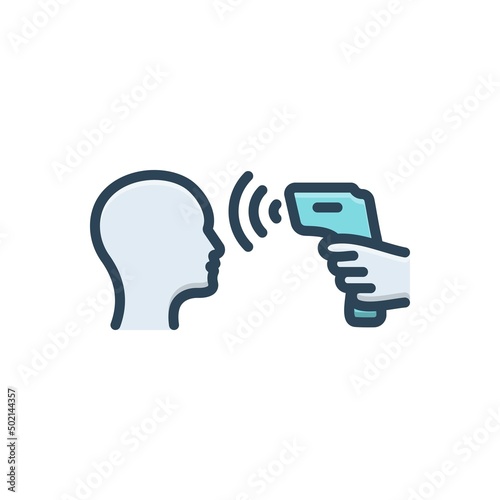 Color illustration icon for infrared