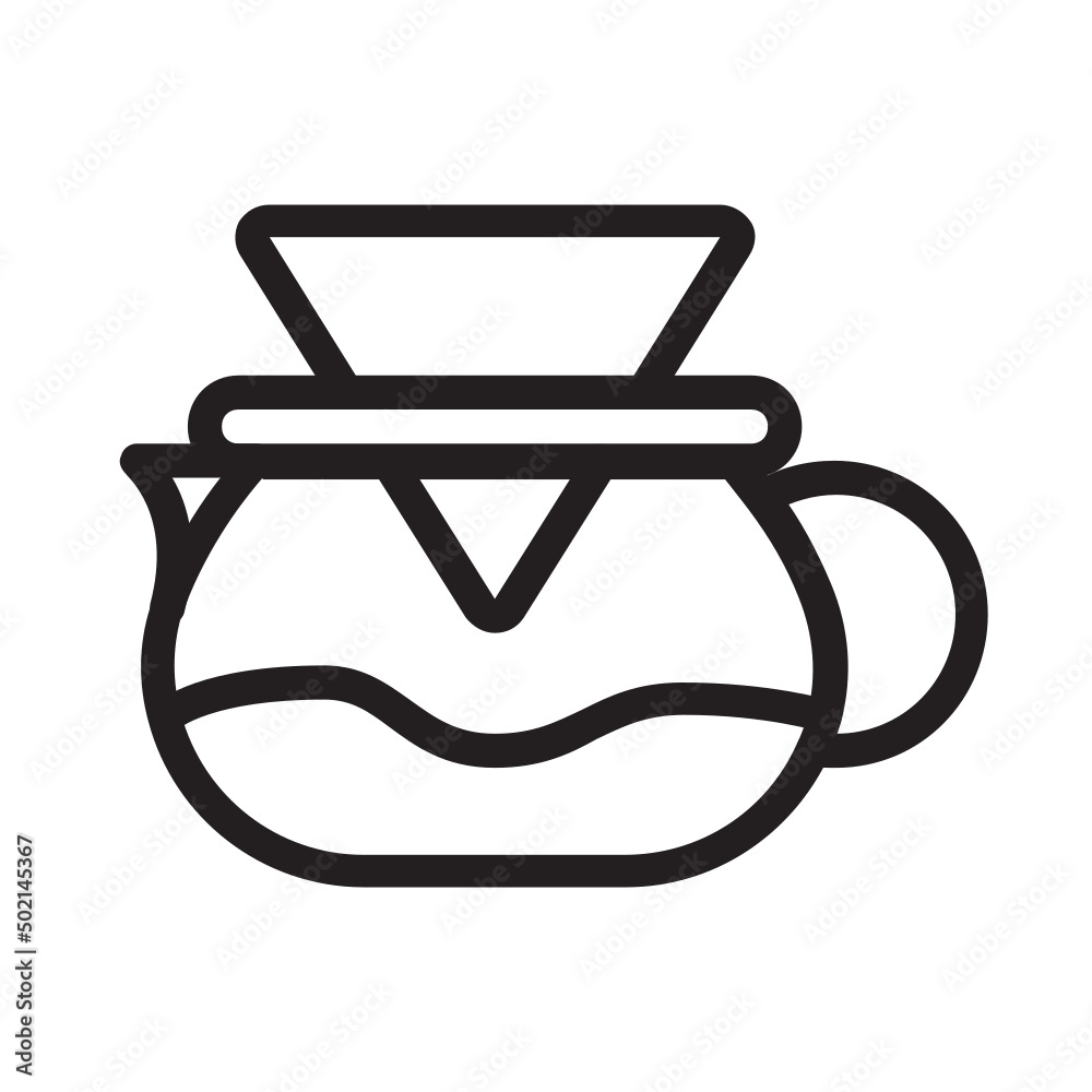 Dripper , Coffee outline icon. Dripper , Coffee outline icon.