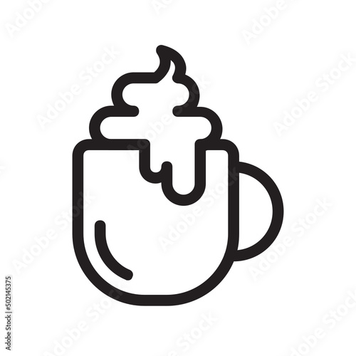 Capuccino , Coffee outline icon.