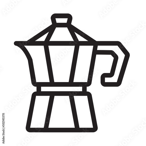 Moka Pot , Coffee outline icon.