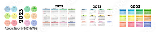 Calendar for 2023 isolated on a white background photo