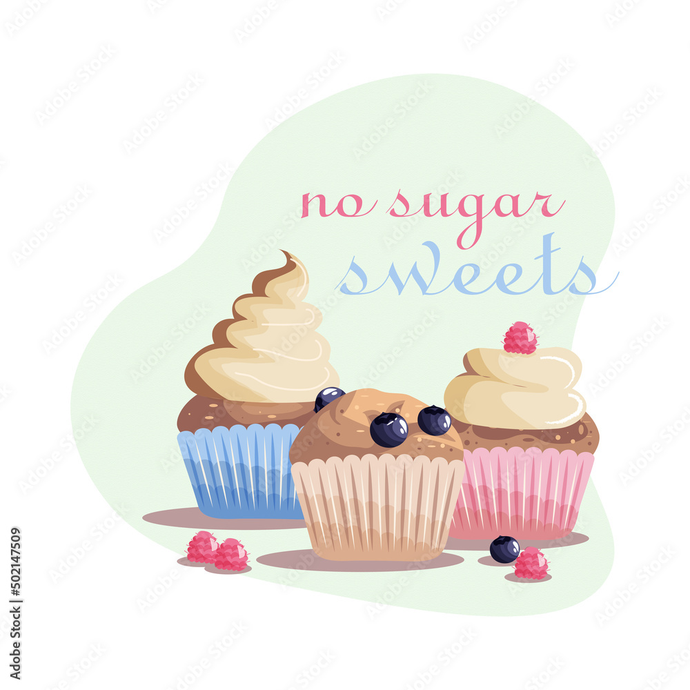 cupcakes with berries print cupcakes with berries print