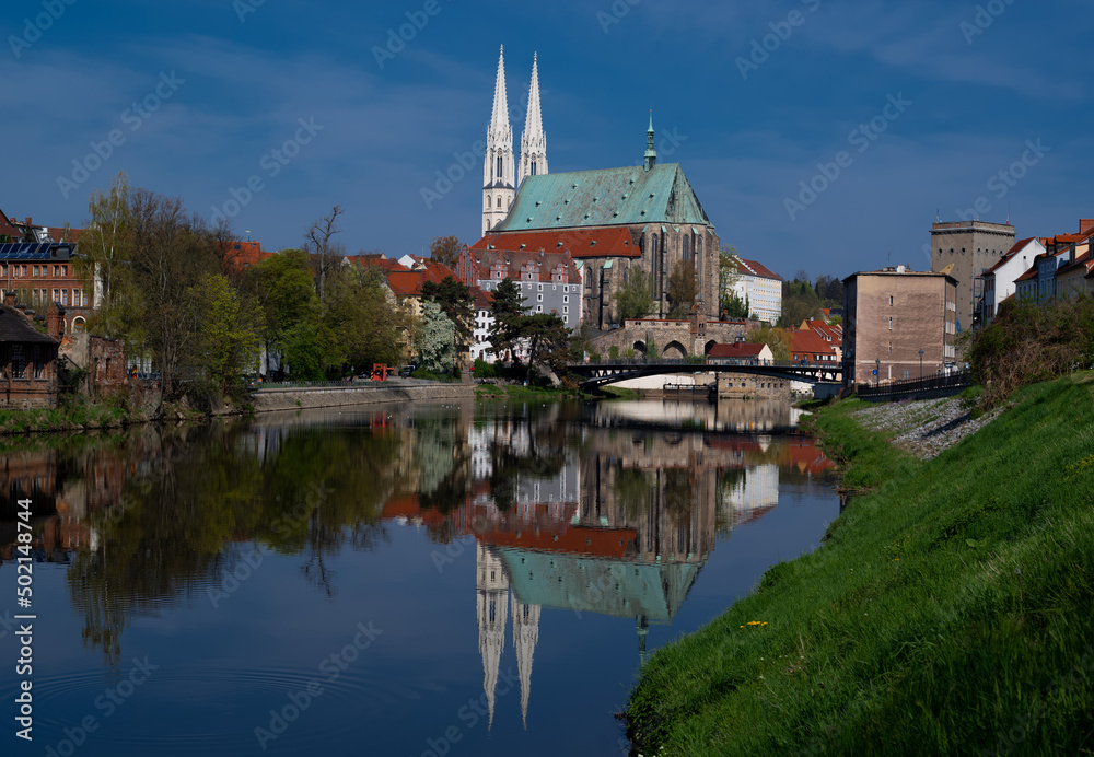 29.04.2022  old town with St. Peter's Church. Goerlitz, Germany