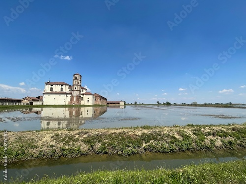 Fotografía Risaie allagate a vercelli in piemonte