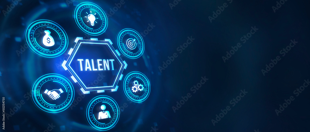 Internet, business, Technology and network concept.Open your talent and potential. Talented human resources - company success. 3d illustration. Internet, business, Technology and network concept.Open your talent and potential. Talented human resources - company success. 3d illustration.