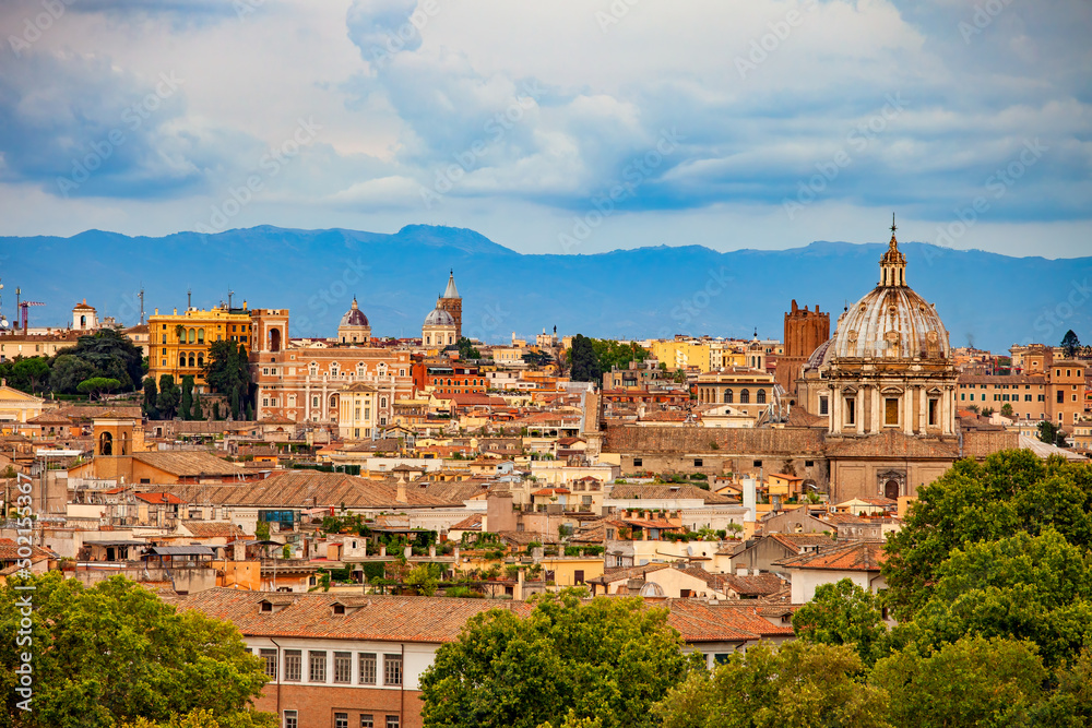 City Of Rome Cityscape In Italy