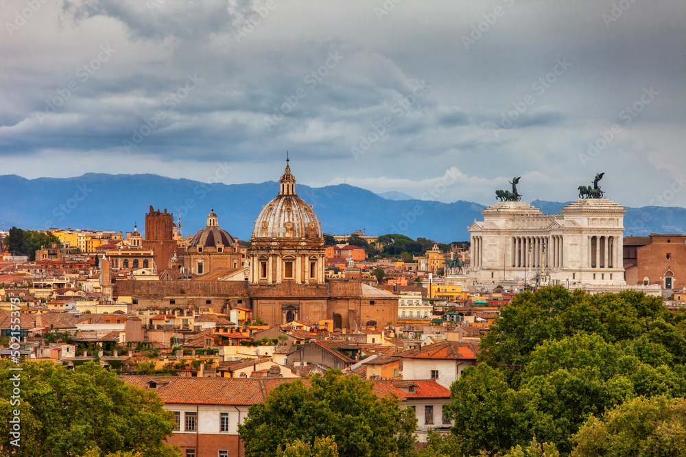 City of Rome Cityscape In Italy