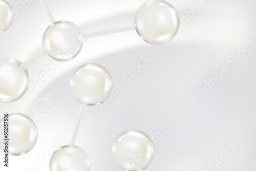 White scientific concept background with copy space, illustration vector.  © Bravekanyawee