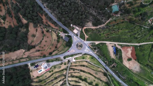 Roundabout Cap de Sa Talaia Balearic Island Spain aerial photo