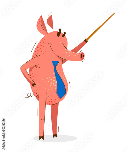 Funny cartoon pig shows on ...