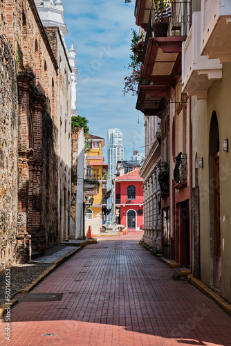 Fototapeta Naklejka Na Ścianę i Meble -  Streets of Panama City. Republic of Panama.