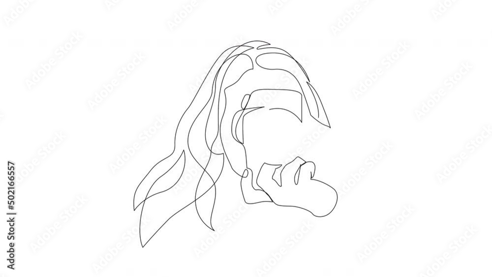 Hands holding camera continuous line drawing animation. Woman holding camera to take a picture hand drawn animation Hands holding camera continuous line drawing animation. Woman holding camera to take a picture hand drawn animation