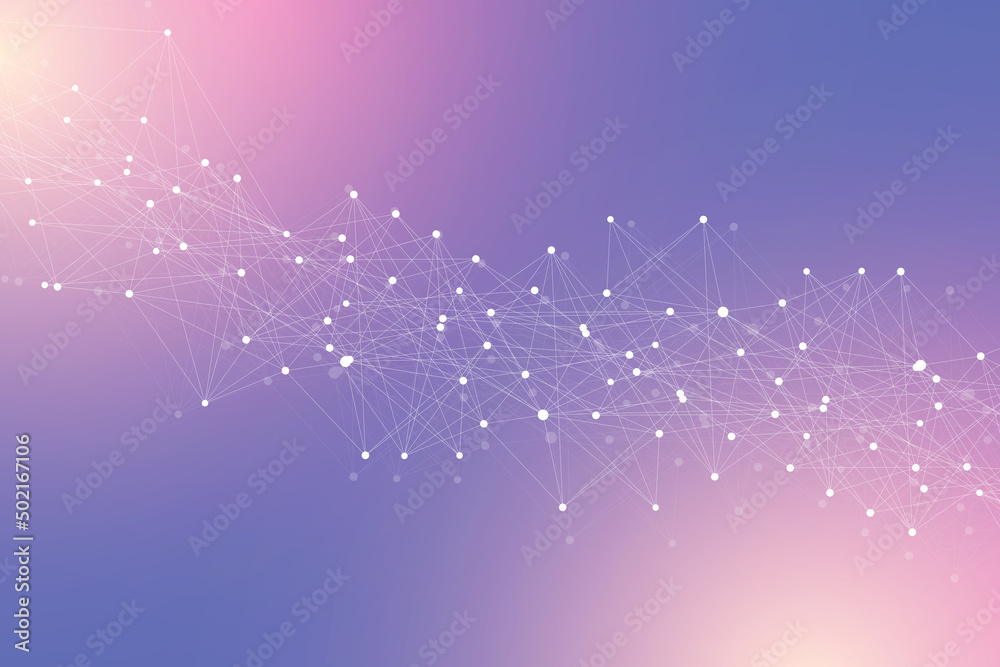 Technology abstract background with connected line and dots. Big data visualization. Artificial Intelligence and Machine Learning Concept Background. Analytical networks illustration Technology abstract background with connected line and dots. Big data visualization. Artificial Intelligence and Machine Learning Concept Background. Analytical networks illustration