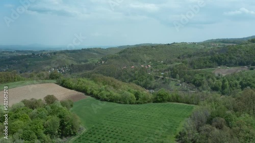 Valjevo Mountains Hyper lapse Time Lapse over plum plantation