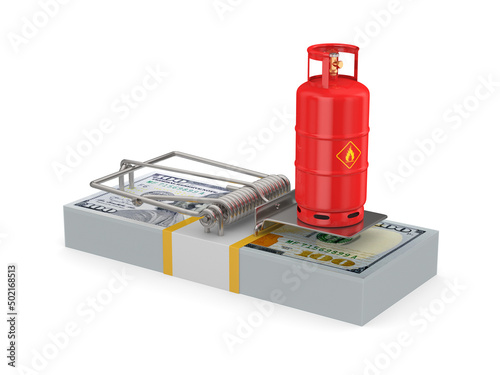 mousetrap and gas cylinder ...