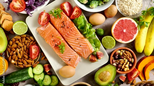 diet food selection-  health food assortment