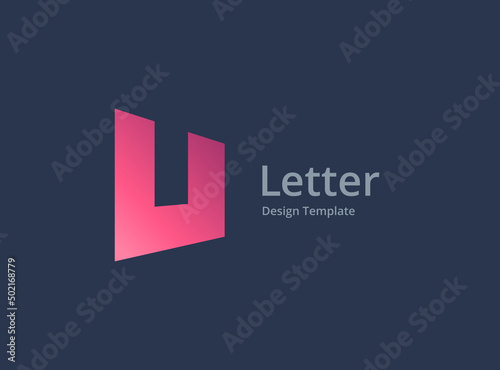 Letter U logo icon design template elements