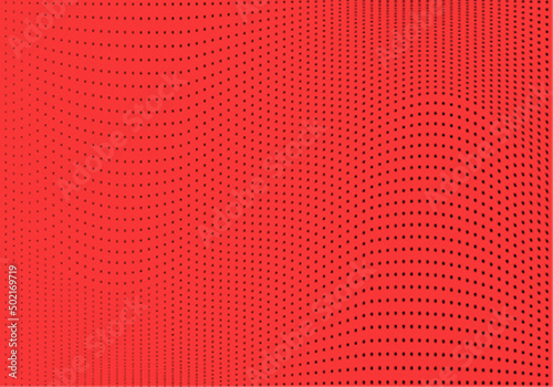 Red halftone background. Vector illustration 