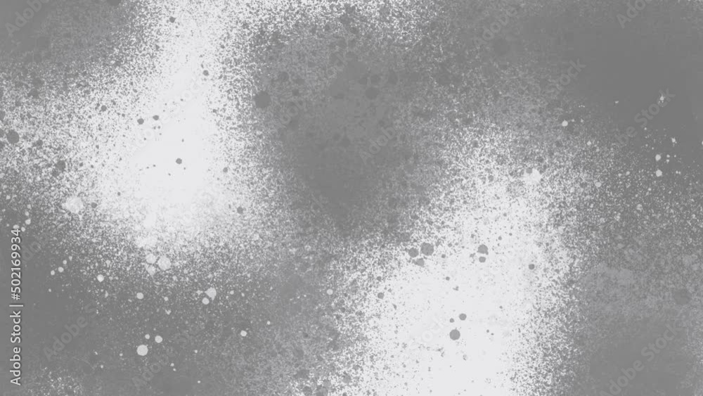 Paint splatter spray can spray bright gray silver monochrome paints over white Paint splatter spray can spray bright gray silver monochrome paints over white
