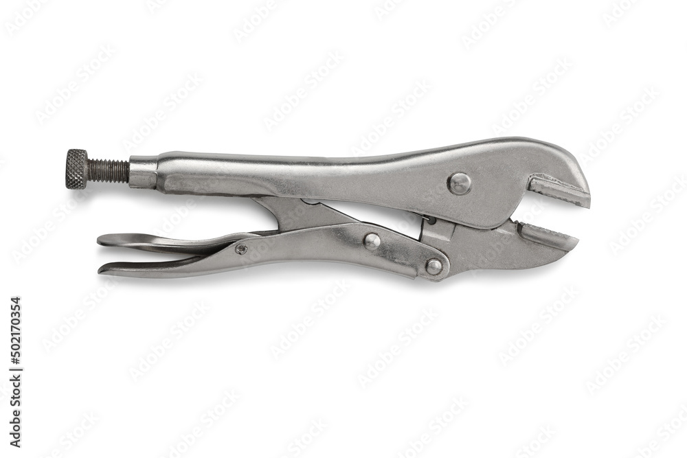 Mechanical Locking plier on white background Mechanical Locking plier on white background