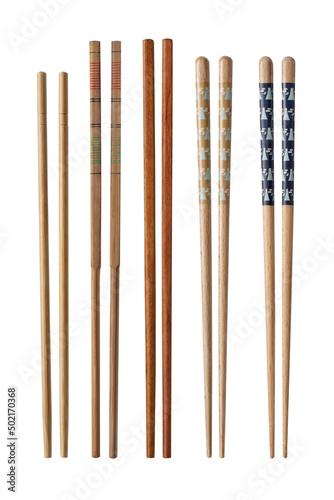 Chopsticks made from wood.