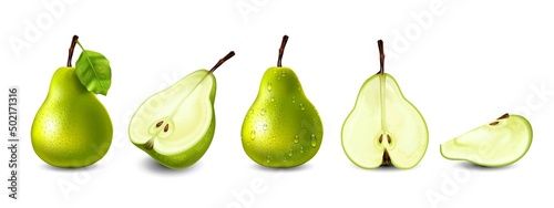 Realistic Pear Set