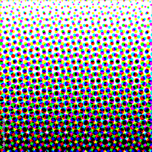 Pointillism background with colorful dots