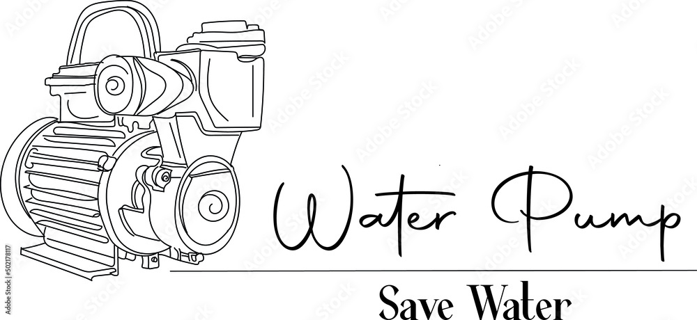 Hand Drawn Water Pump Vector Old Stock Vector Royalty Free 1534847639   Shutterstock
