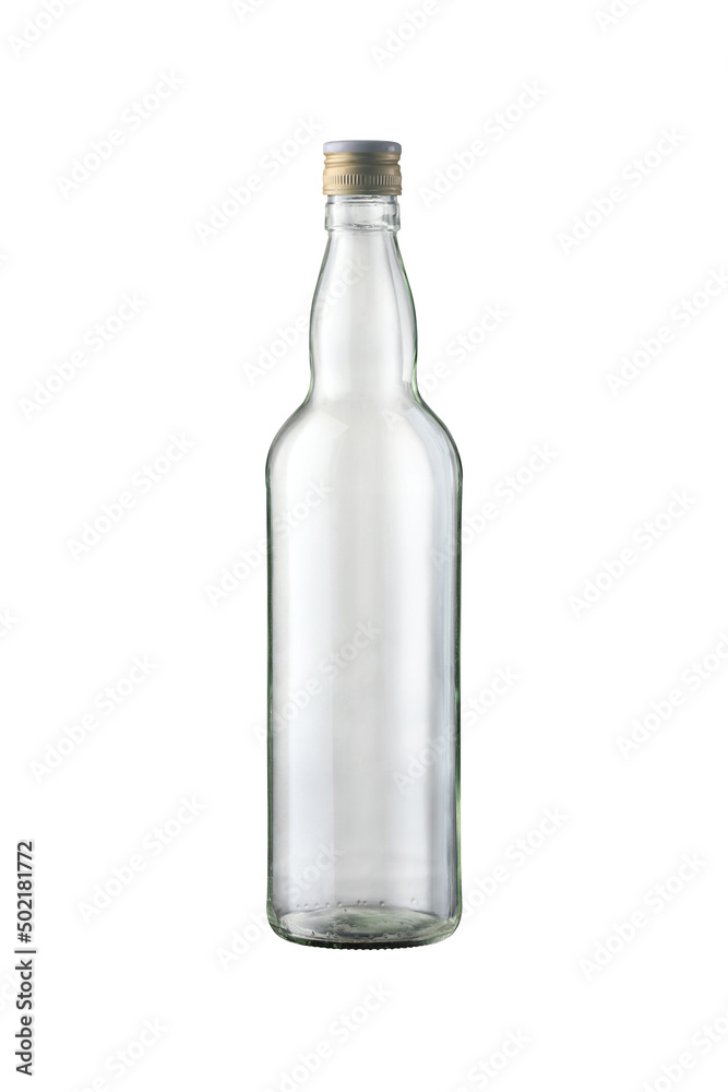 Empty Whiskey bottle isolated on white Empty Whiskey bottle isolated on white