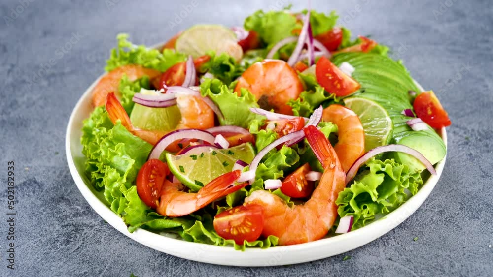 vegetable salad with prawn vegetable salad with prawn