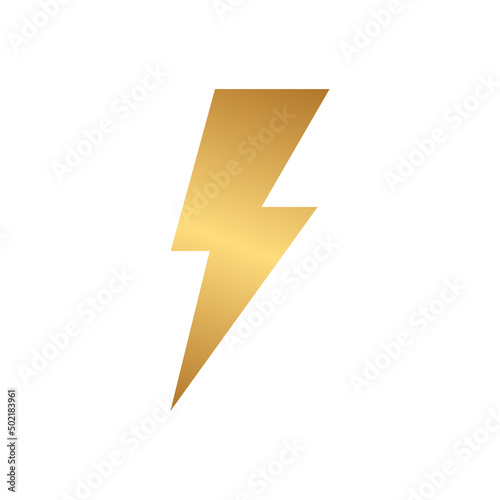 Lightning bolt icon with gold gradient