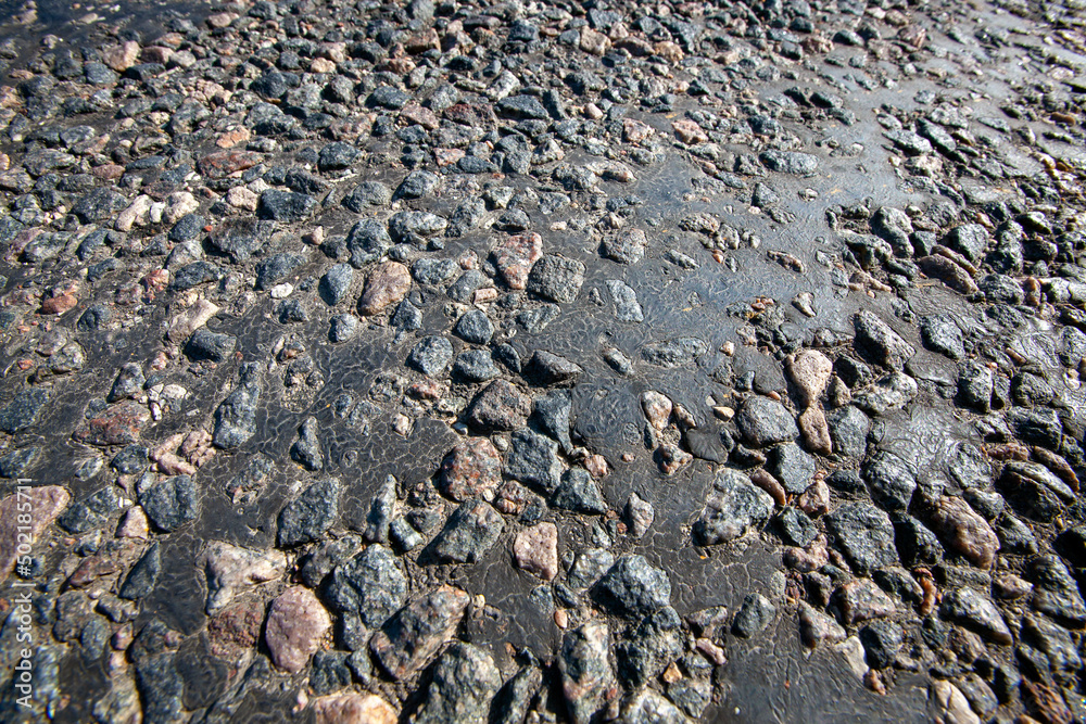 details of an asphalt road made of various building materials details of an asphalt road made of various building materials