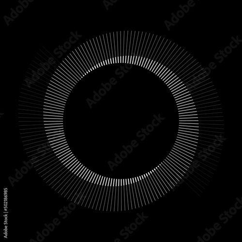 Spiral with gray lines different colors as dynamic abstract vector background or logo or icon.