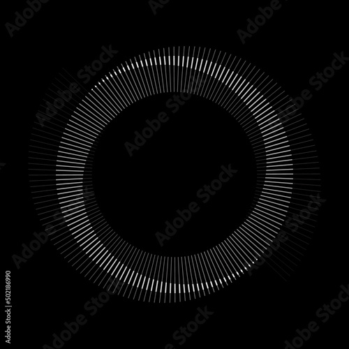 Spiral with gray lines different colors as dynamic abstract vector background or logo or icon.