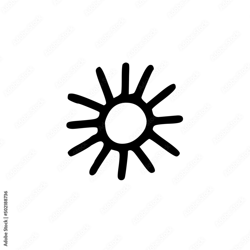 sun illustration isolated on white background
